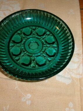 vtg MCM aquamaine small 4 in trinket dish gorgeous color